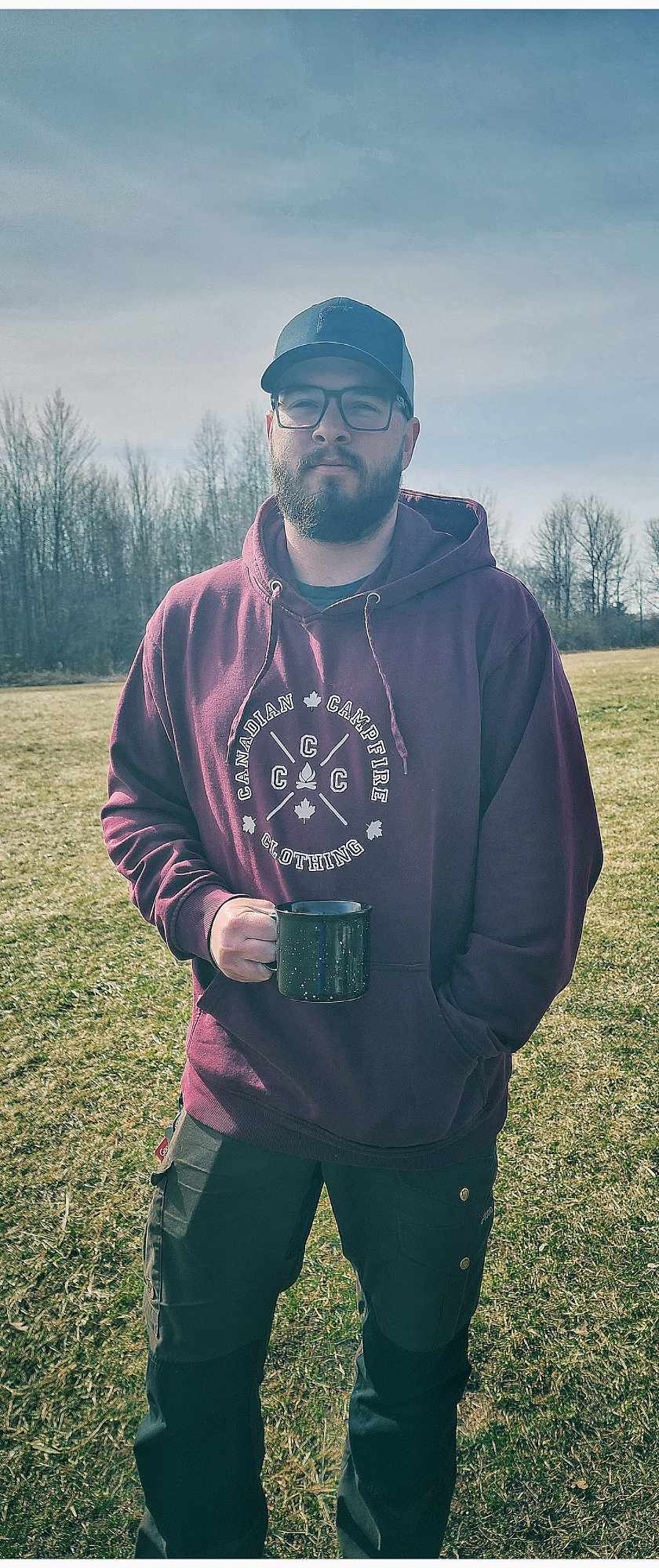 "Good Morning" with a good coffee and a good comfy hoodie.